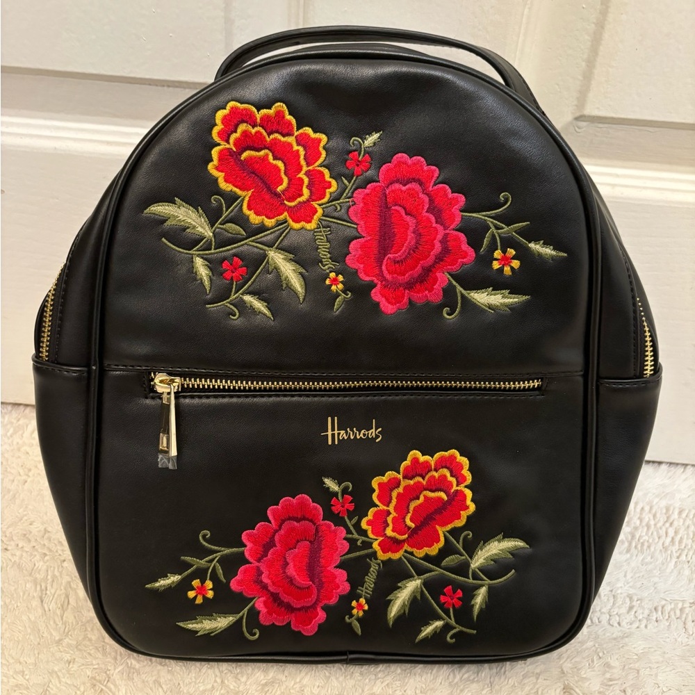 Harrods Rose Leather Backpack